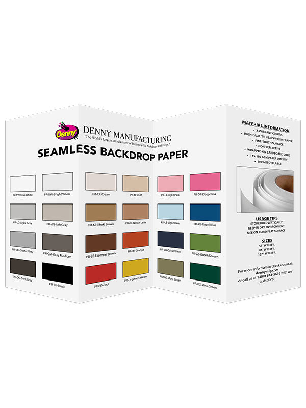 Denny Seamless Paper Backdrop Color Chart Denny Manufacturing