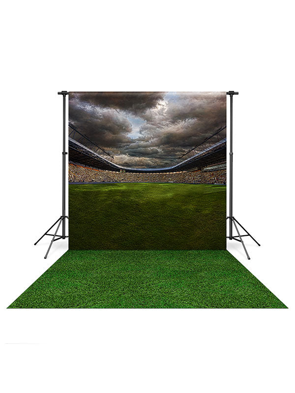 Sports Field Backdrop and Grass Floor Drop Bundle