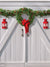 White Barn Door Rustic Christmas Backdrop