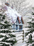 Snowy Cottage Backdrop for Photography