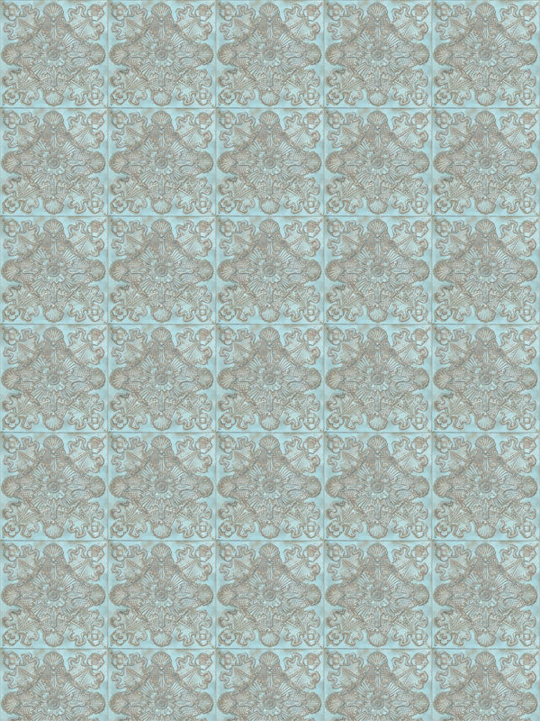 Luxembourge Pale Blue Printed Photography Backdrop