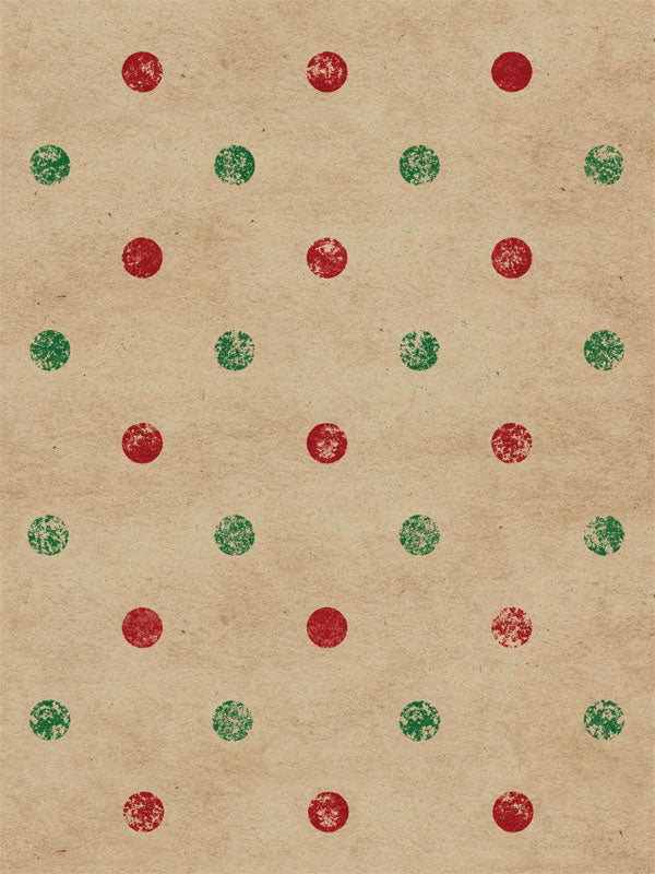Vintage Christmas Dots Printed Photo Backdrop