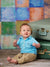 Paper Squares Blue Printed Photography Backdrop