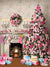 Pink Christmas Printed Photography Backdrop