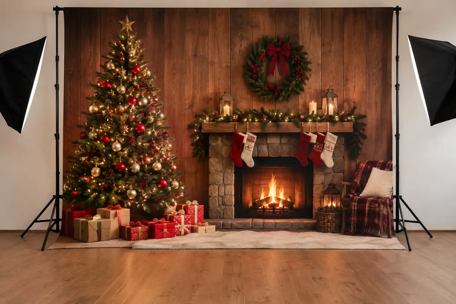 Christmas Backdrop for Photo Studio Sessions