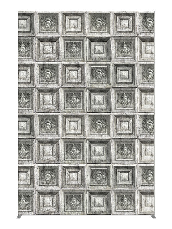 Cracked White Baroque, photography backdrop panel for Denny StudioEdge silicone edge frame, 5 ft