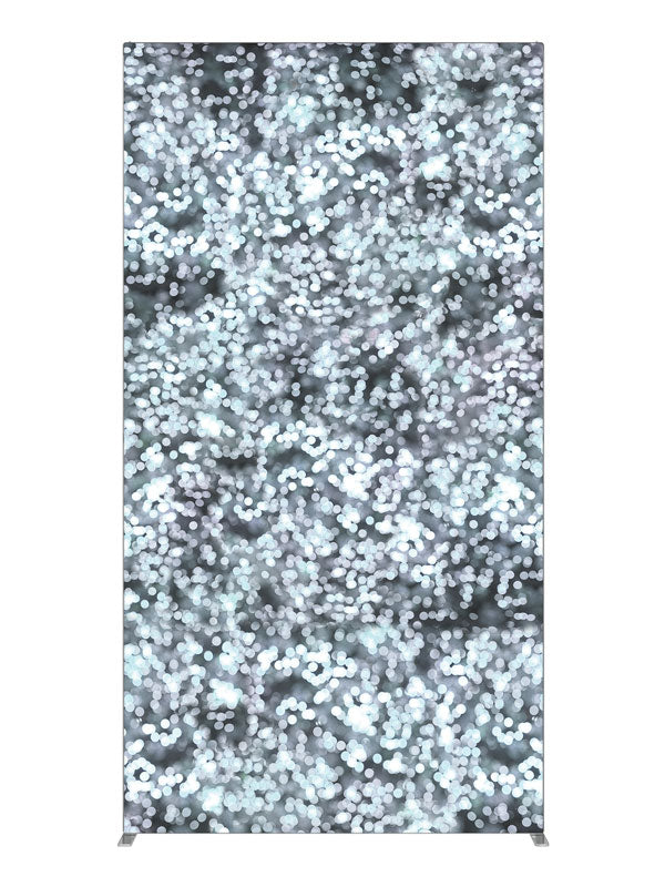 Silver Sparkle Bokeh, photography backdrop panel for Denny StudioEdge silicone edge frame, 4 ft