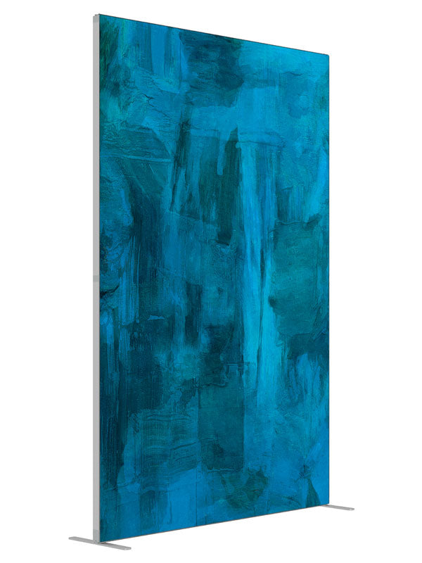 Oxford Blue shown at an angled view, photography backdrop panel for Denny StudioEdge silicone edge frame, 5 ft