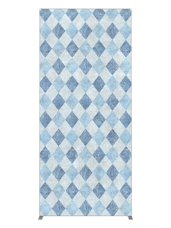 Jester's Court Blue Diamond, photography backdrop panel for Denny StudioEdge silicone edge frame, 3 ft
