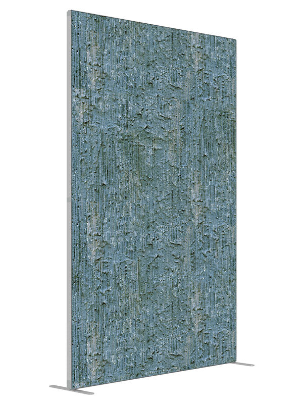 Fission Blue shown at an angled view, photography backdrop panel for Denny StudioEdge silicone edge frame, 5 ft