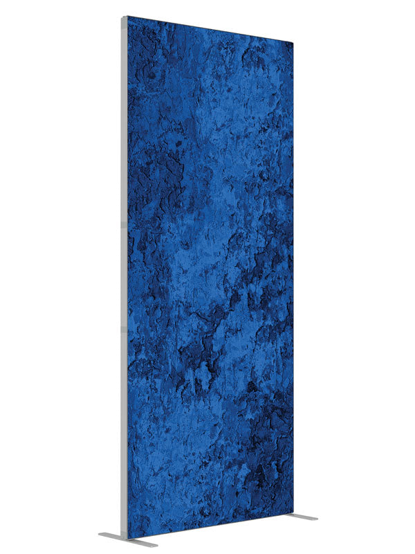 Isabella Blue shown at an angled view, photography backdrop panel for Denny StudioEdge silicone edge frame, 3 ft