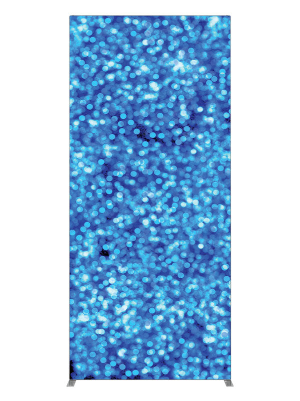 Shiny Blue Bokeh, photography backdrop panel for Denny StudioEdge silicone edge frame, 3 ft