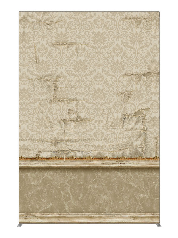 Miss Havisham Ivory Damask, photography backdrop panel for Denny StudioEdge silicone edge frame, 5 ft