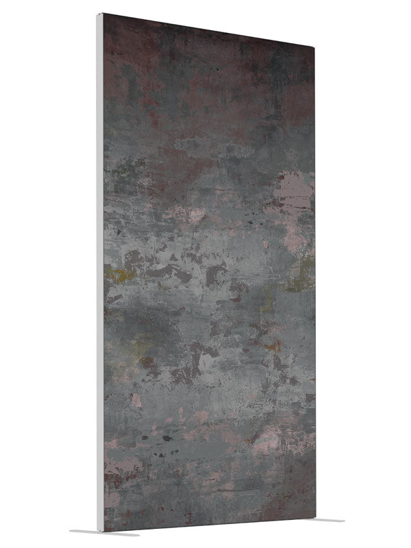 Fallout Industrial shown at an angled view, photography backdrop panel for Denny StudioEdge silicone edge frame, 4 ft
