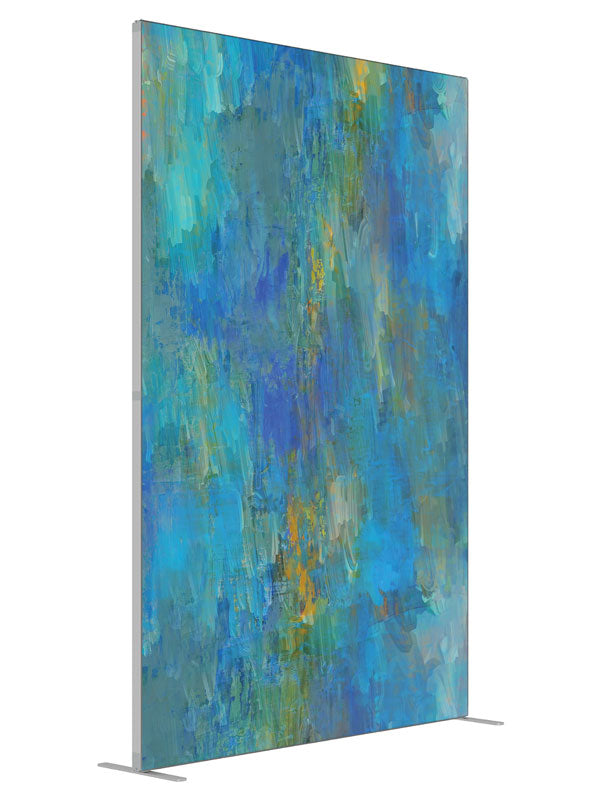 Fanciful shown at an angled view, photography backdrop panel for Denny StudioEdge silicone edge frame, 5 ft
