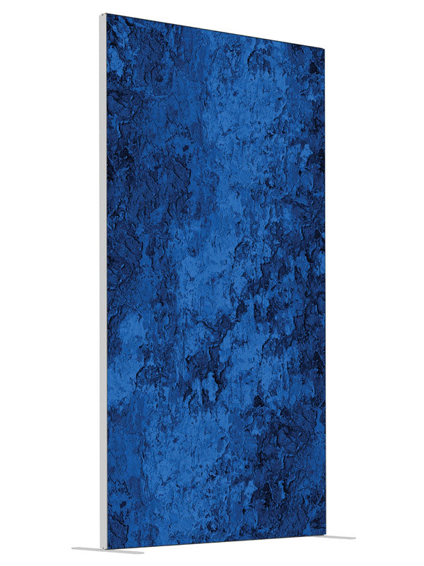 Isabella Blue shown at an angled view, photography backdrop panel for Denny StudioEdge silicone edge frame, 4 ft