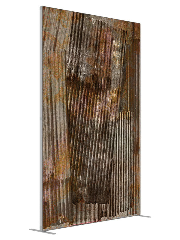 Corrugated shown at an angled view, photography backdrop panel for Denny StudioEdge silicone edge frame, 5 ft