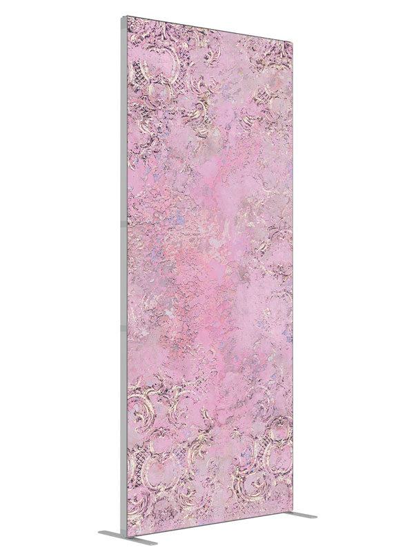 Emmanuelle Pink shown at an angled view, photography backdrop panel for Denny StudioEdge silicone edge frame, 3 ft