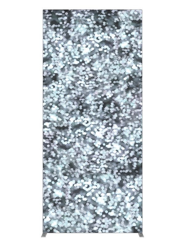 Silver Sparkle Bokeh, photography backdrop panel for Denny StudioEdge silicone edge frame, 3 ft