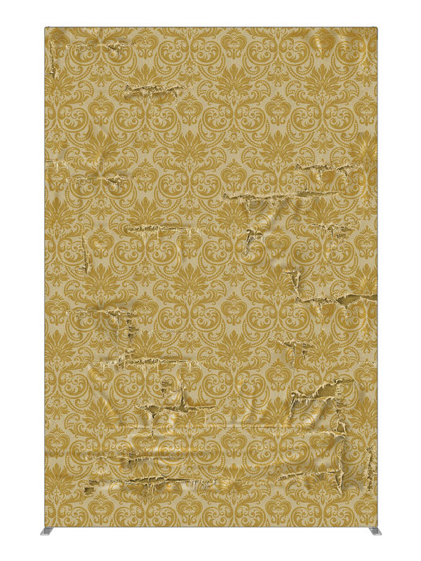 Estella Yellow Damask, photography backdrop panel for Denny StudioEdge silicone edge frame, 5 ft
