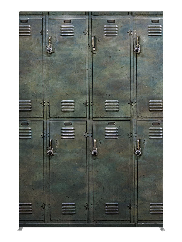 Gym Lockers, photography backdrop panel for Denny StudioEdge silicone edge frame, 5 ft