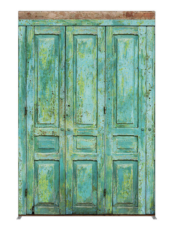 Turquoise Cabinets, photography backdrop panel for Denny StudioEdge silicone edge frame, 5 ft