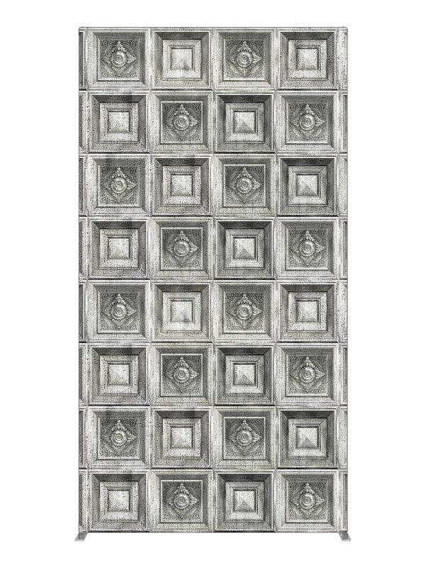 Cracked White Baroque, photography backdrop panel for Denny StudioEdge silicone edge frame, 4 ft