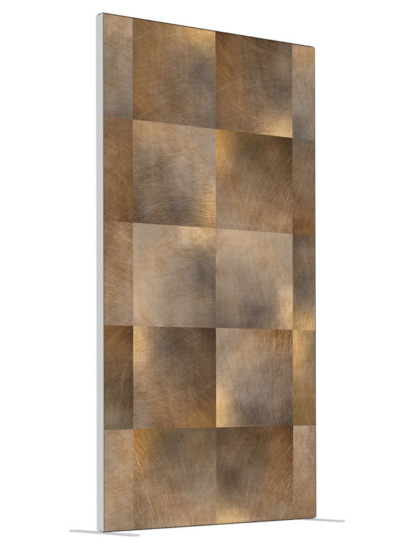 Antique Metallic Tile shown at an angled view, photography backdrop panel for Denny StudioEdge silicone edge frame, 4 ft