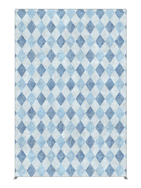 Jester's Court Blue Diamond, photography backdrop panel for Denny StudioEdge silicone edge frame, 5 ft