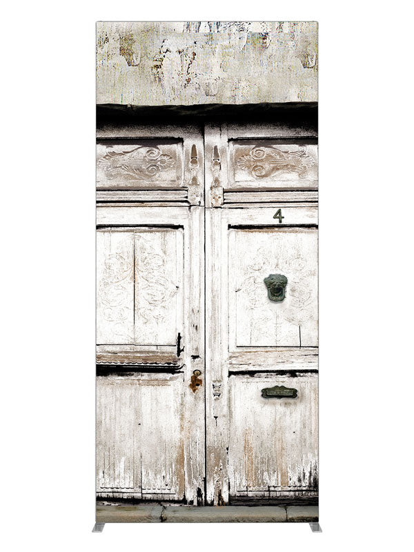 White Doors, photography backdrop panel for Denny StudioEdge silicone edge frame, 3 ft