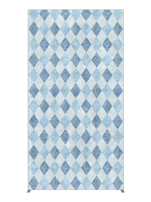 Jester's Court Blue Diamond, photography backdrop panel for Denny StudioEdge silicone edge frame, 4 ft
