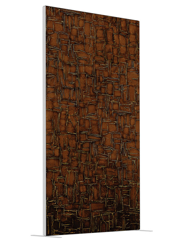 Matrix Brown shown at an angled view, photography backdrop panel for Denny StudioEdge silicone edge frame, 4 ft
