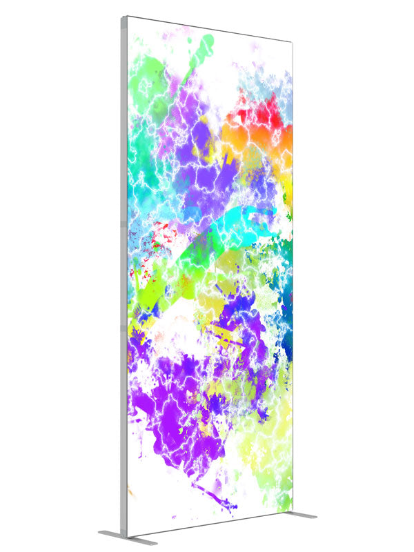 Electric Abstract shown at an angled view, photography backdrop panel for Denny StudioEdge silicone edge frame, 3 ft