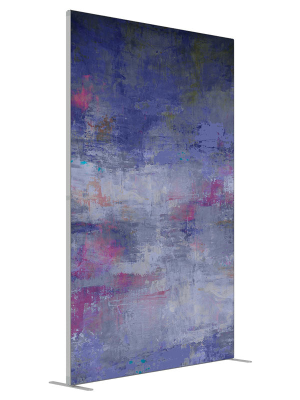 Knock Down Blue shown at an angled view, photography backdrop panel for Denny StudioEdge silicone edge frame, 5 ft