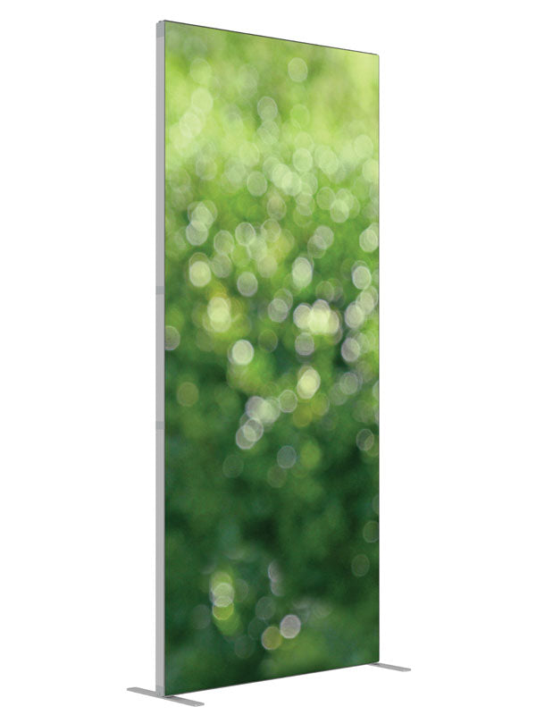 Green Bokeh shown at an angled view, photography backdrop panel for Denny StudioEdge silicone edge frame, 3 ft