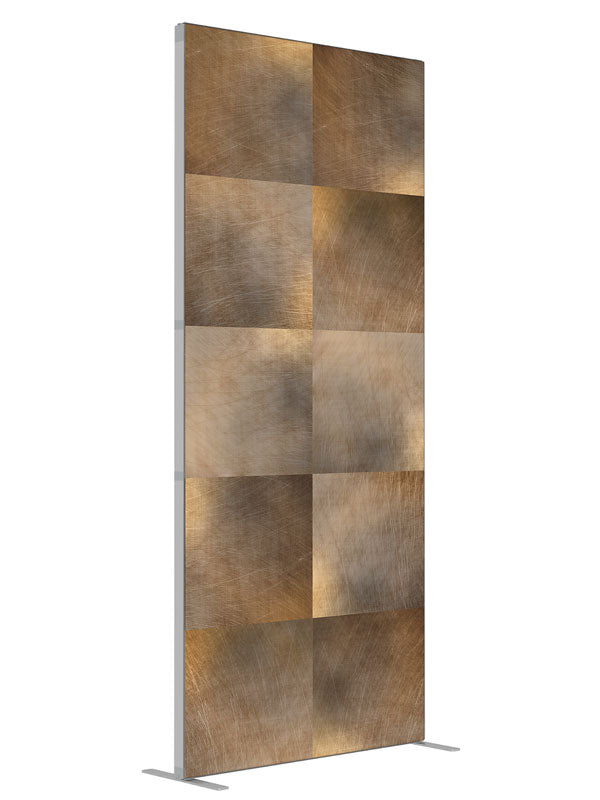 Antique Metallic Tile shown at an angled view, photography backdrop panel for Denny StudioEdge silicone edge frame, 3 ft