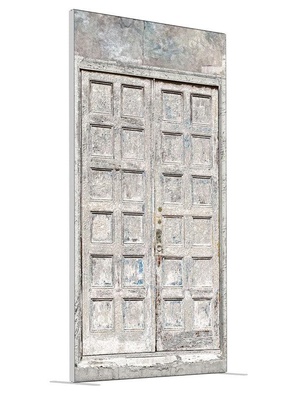 Double Doors shown at an angled view, photography backdrop panel for Denny StudioEdge silicone edge frame, 4 ft