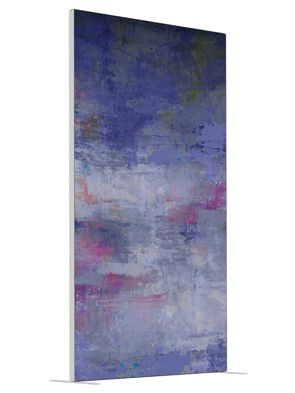 Knock Down Blue shown at an angled view, photography backdrop panel for Denny StudioEdge silicone edge frame, 4 ft
