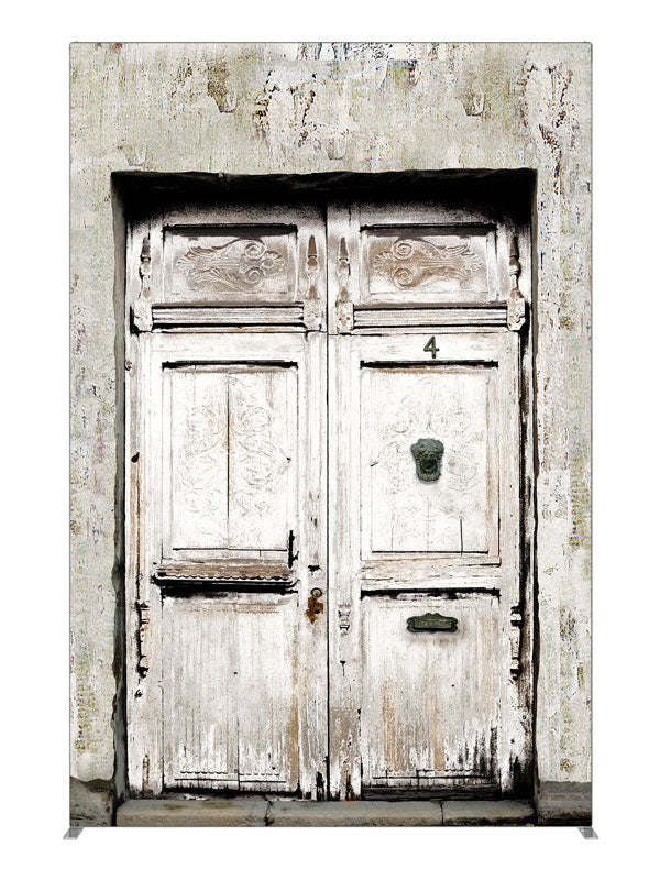 White Doors, photography backdrop panel for Denny StudioEdge silicone edge frame, 5 ft