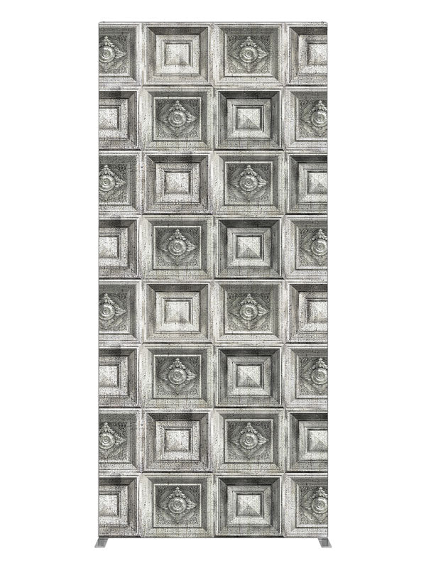 Cracked White Baroque, photography backdrop panel for Denny StudioEdge silicone edge frame, 3 ft