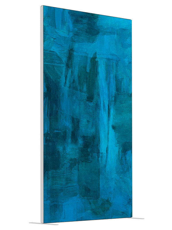 Oxford Blue shown at an angled view, photography backdrop panel for Denny StudioEdge silicone edge frame, 4 ft