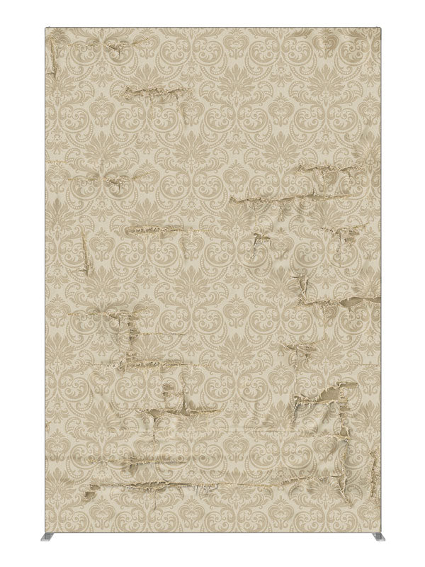 Estella Ivory Damask, photography backdrop panel for Denny StudioEdge silicone edge frame, 5 ft
