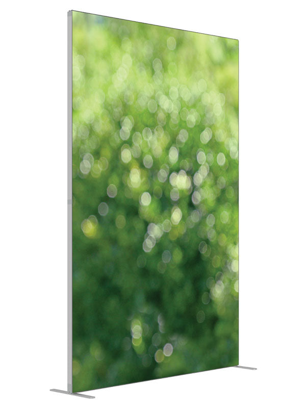 Green Bokeh shown at an angled view, photography backdrop panel for Denny StudioEdge silicone edge frame, 5 ft