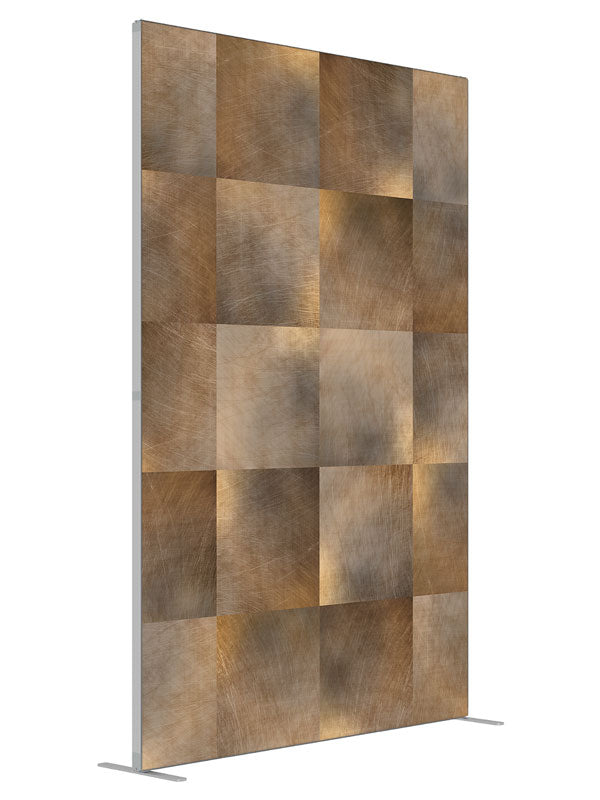 Antique Metallic Tile shown at an angled view, photography backdrop panel for Denny StudioEdge silicone edge frame, 5 ft
