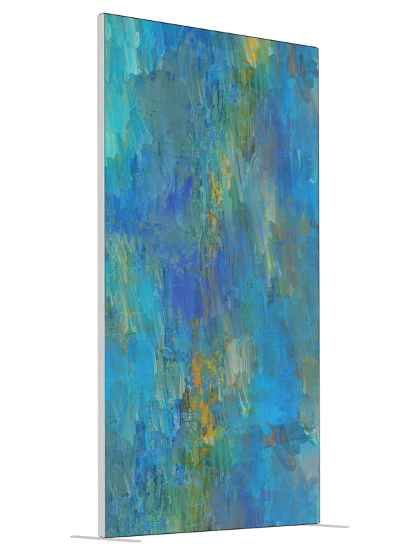 Fanciful shown at an angled view, photography backdrop panel for Denny StudioEdge silicone edge frame, 4 ft