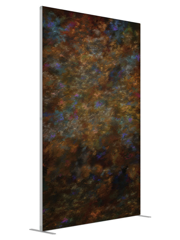 Mischief shown at an angled view, photography backdrop panel for Denny StudioEdge silicone edge frame, 5 ft