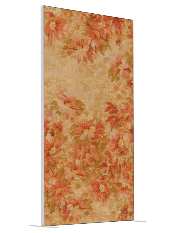 Nostalgic Autumn Floral shown at an angled view, photography backdrop panel for Denny StudioEdge silicone edge frame, 4 ft