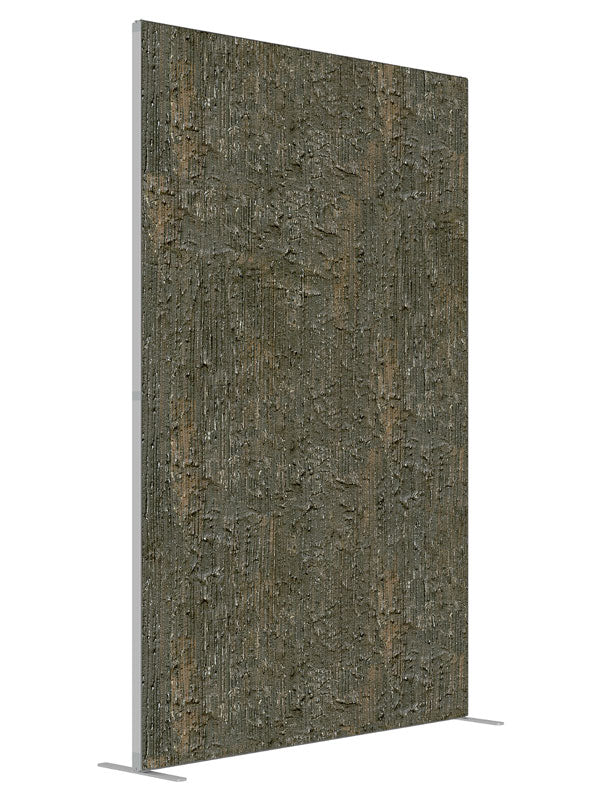 Fission Gray shown at an angled view, photography backdrop panel for Denny StudioEdge silicone edge frame, 5 ft