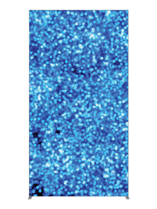 Shiny Blue Bokeh, photography backdrop panel for Denny StudioEdge silicone edge frame, 4 ft