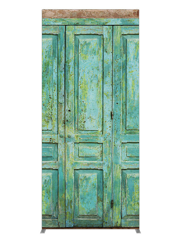 Turquoise Cabinets, photography backdrop panel for Denny StudioEdge silicone edge frame, 3 ft